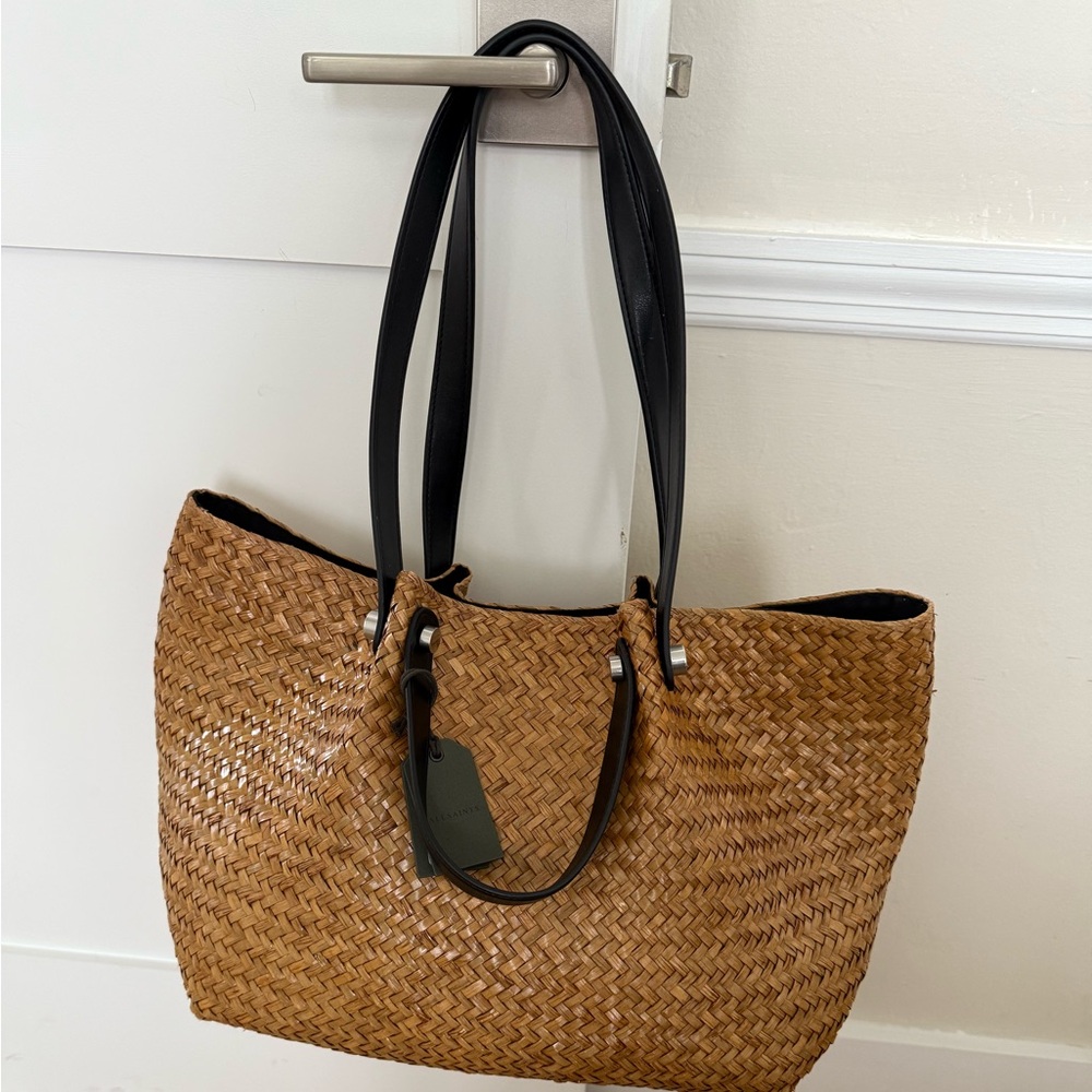 ALLSAINTS Allignton Straw Handbag